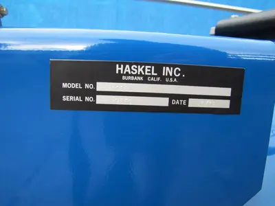 Haskel 8AGD-2 Single Stage Double Action Gas Booster with 80 Gallon Tank