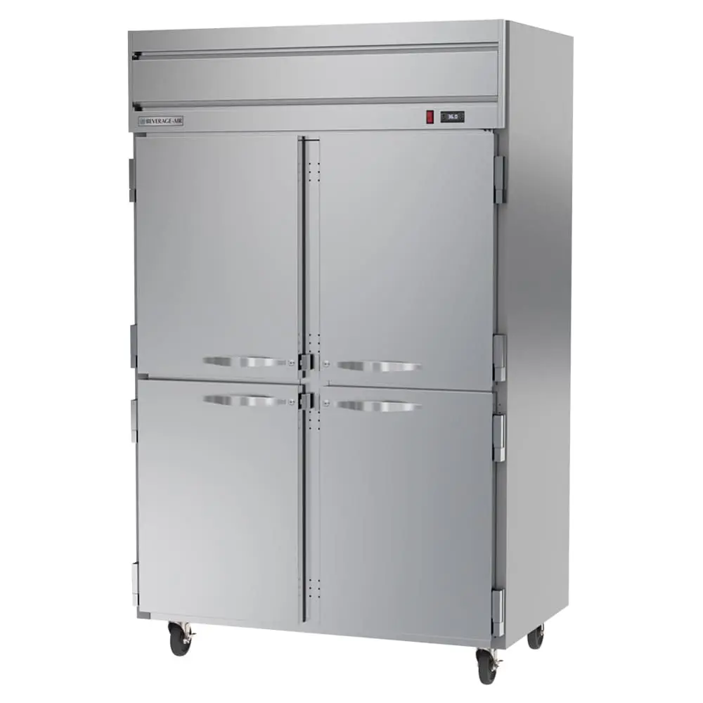 Beverage-Air HR2HC-1HS 52" Two Section Reach In Refrigerator, (4) Left/right Hinge Solid Doors, 115v