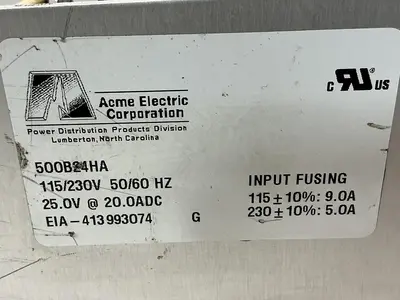 USED ACME ELECTRIC 500B24HA
