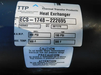 USED THERMAL TRANSFER PRODUCTS ECS-1748-222695