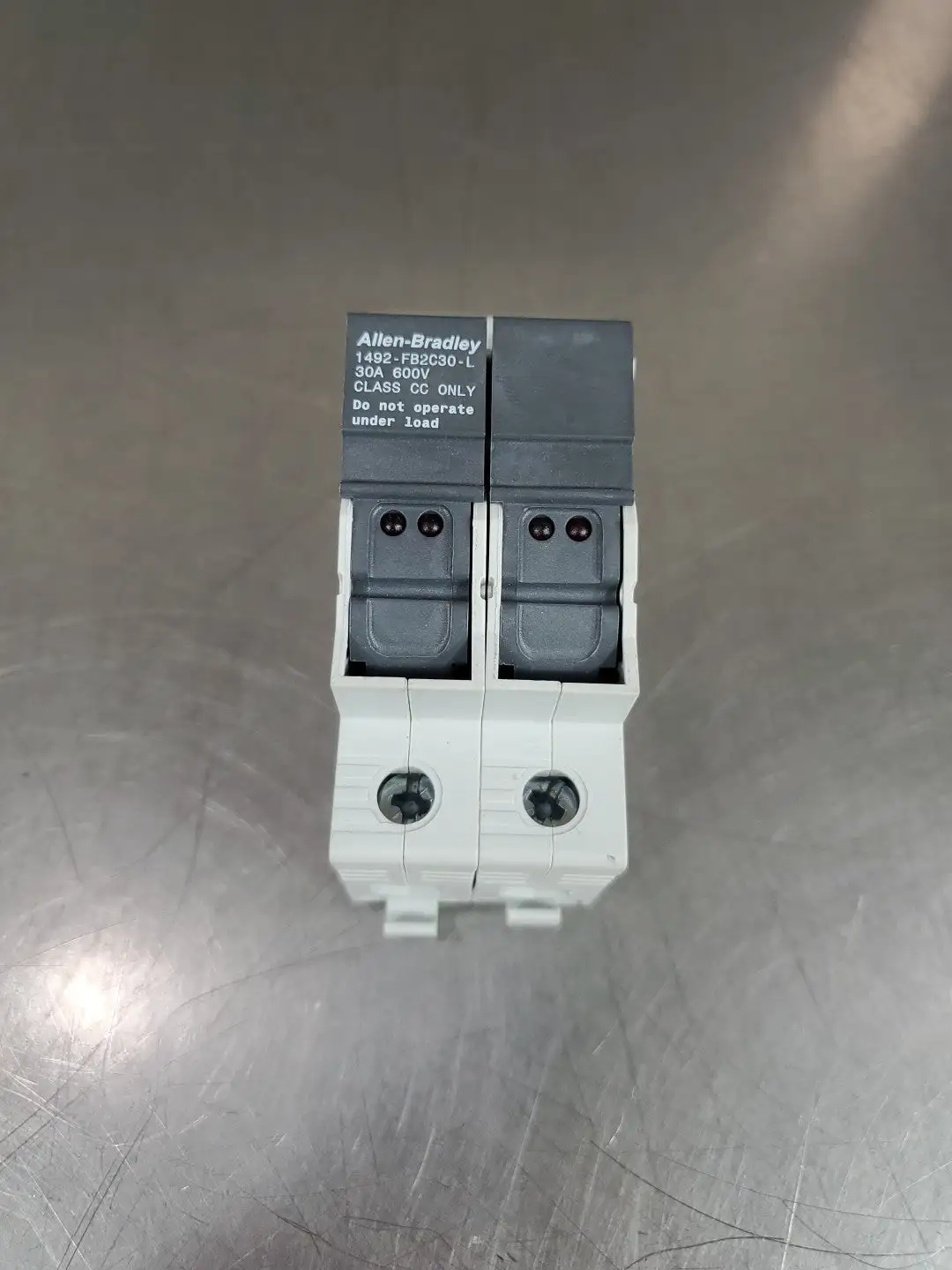 USED Allen-Bradley 1492-FB2C30-L Class CC Fuse Holder, 30A 600V