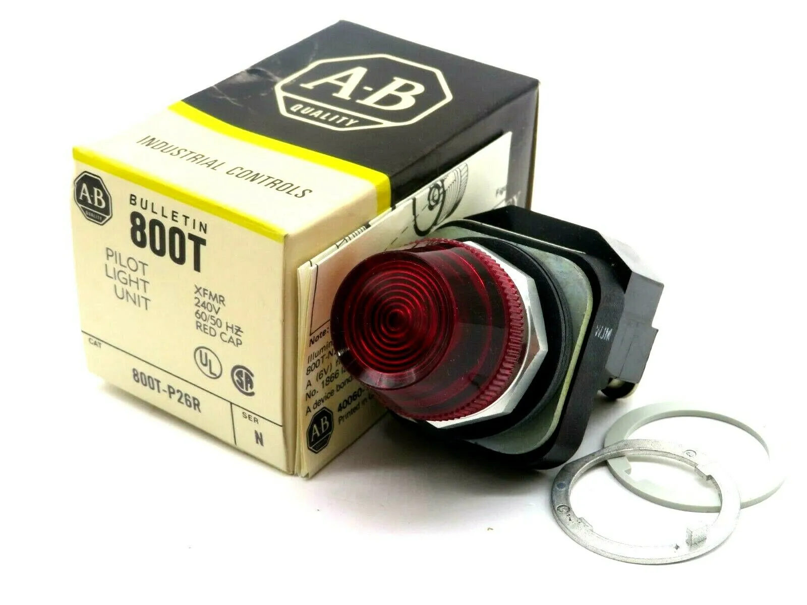 NEW ALLEN BRADLEY 800T-P26R PILOT LIGHT RED CAP SERIES N 800TP26R