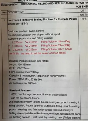 Used SHENZHEN _UNKNOWN_ Pouch Packaging Machinery Delaware US | UNION STANDARD EQUIPMENT CO. #1329237