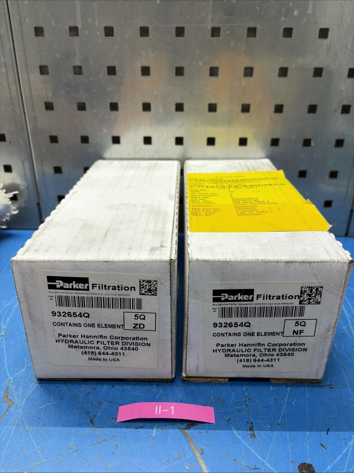 (2) Parker 932654Q Micron Microglass III Media Hydraulic Filter Elements NIB