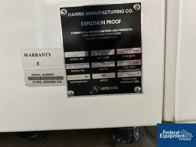 Used Harris Manufacturing Co. Harris Manufacturing XP Refrigerator, Model XLR45A14 Lab Refrigerators Ohio US | Federal Equipment Company #1339985
