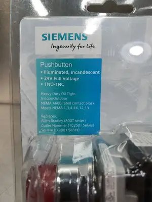 USED Siemens 52PT6D2AP PushButton Illuminated Switch, 1NO-1NC