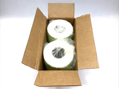NEW U-LINE THERMAL TRANSFER LABELS 4" X 1" GREEN BARCODE ROLL