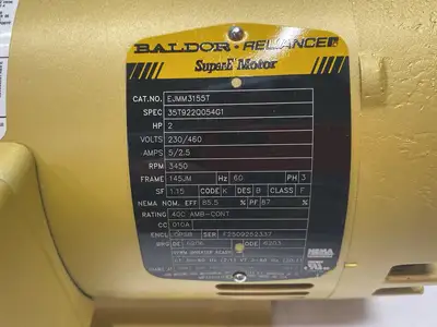 New | in-Stock ABB Baldor SuperE Motor 2HP, 3450RPM, 3PH, 60HZ, 3524M, N A.C. Motors Michigan US | Maverick Industrial Sales #1392028