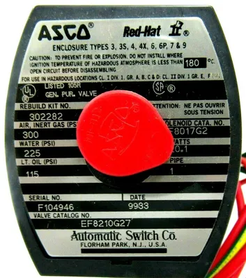 NEW ASCO EF8210G27 SOLENOID VALVE 120/60 1"