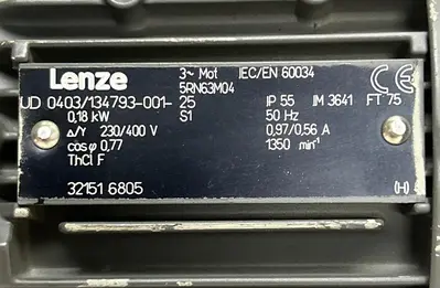 USED LENZE 5RN63M04