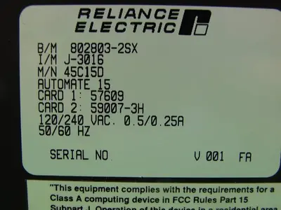USED RELIANCE 45C15D