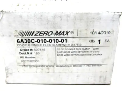 NEW ZERO MAX 6A30C-010-010-01 COMPOSITE DISC COUPLING 6A30C01001001