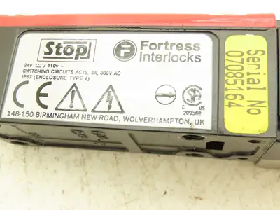 Fortress Interlocks ATHSTOP024 LOK Interlock Safety Switch Stop W/Security Bit