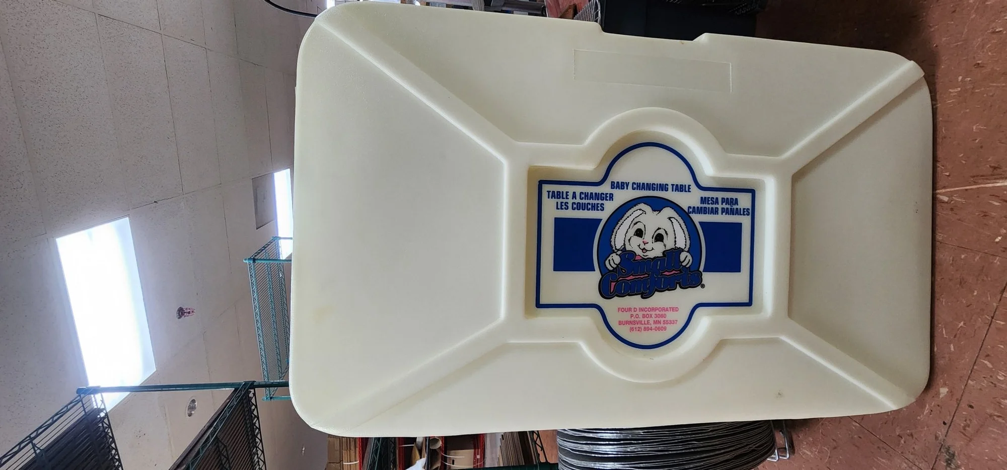 Used Falcon Restaurant Supply Used Small Comforts Commercial Baby Diaper Changing Table Wall Mount Restaurant Front of House Furnishings Illinois US | Falcon Restaurant Supply #1376538