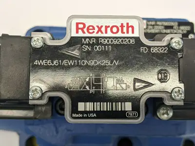 New | in-Stock Rexroth Directional Spool Valve 4WE6J61/EW110N9DK25L/V Solenoid Valves Michigan US | Maverick Industrial Sales #1393524
