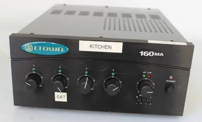 Crown 160MA Four-Channel 60-Watt Mixer Amplifier for Commercial Audio