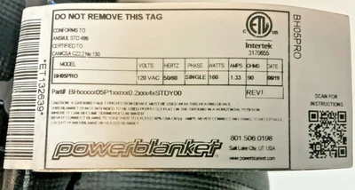 USED Powerblanket BH05PRO