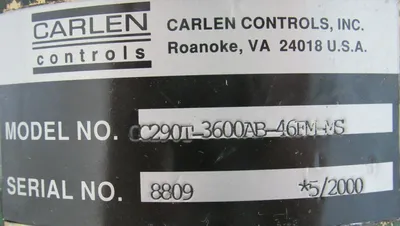 USED CARLEN CONTROLS CC290T-3600AB-46FM-MS ENCODER MOTOR CC290T3600AB46FMMS