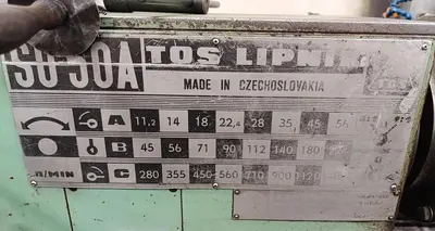 Used TOS SU 50 A/2000 Engine Lathes CZ | Amaron s.r.o. #1064753