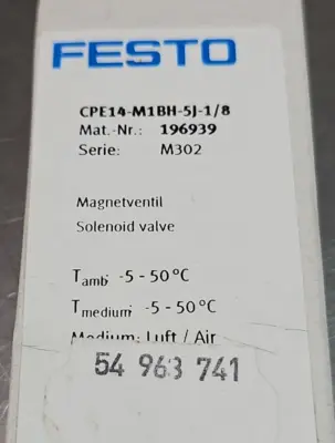Festo CPE14-M1BH-5J-1/8 Solenoid Valve Loc6C3
