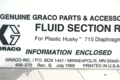 NEW GRACO 406-270 REPAIR KIT REV.G D06910 406270