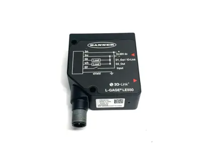 USED BANNER ENGINEERING IO-LINK LASER DISPLACEMENT SENSOR; RANGE: 100-1000 MM 97761
