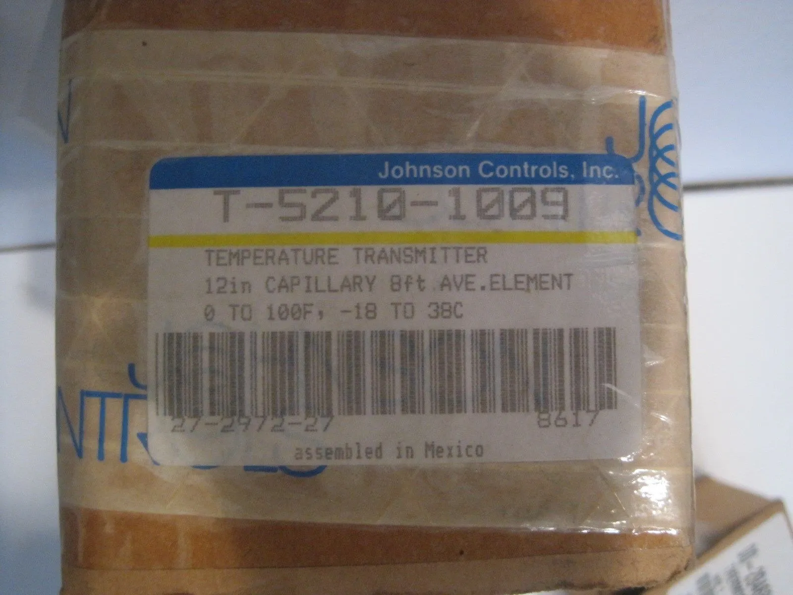 NEW JOHNSON CONTROLS T-5210-1009 TEMPERATURE TRANSMITTER T52101009