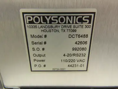 Polysonics DCT6488 Transit Time Flowmeter/Logger