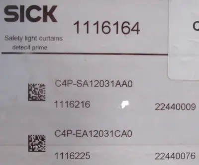 NEW SICK 1116164 LIGHT CURTAIN SET C4P-SA12031AA0 116216 C4P-EA12031CA0 1116225
