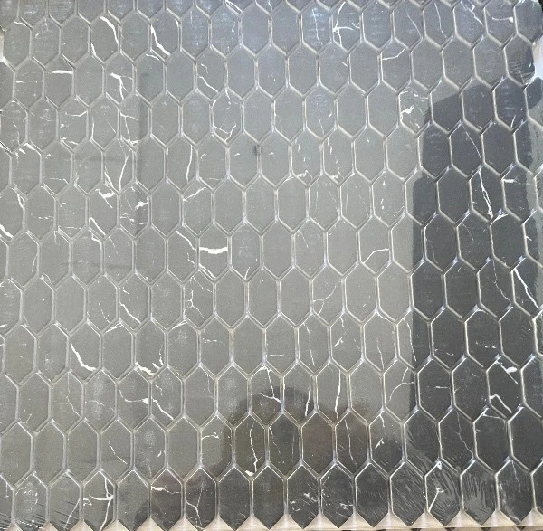Jeffrey Court Serenity Marquina Mosaic Tile - 2 Boxes 11.125 in L x 11.875 in W, 6 mm thick