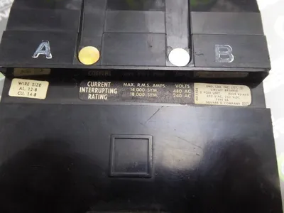 Square D FA24015AB Circuit Breaker 15 Amps 480VAC 2 Poles Used