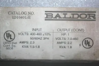 USED BALDOR 1D10401-E