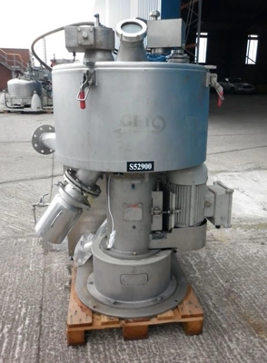 GFT V 63-U perforate basket centrifuge, Hastelloy C22.