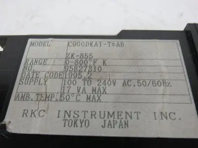 Sterlcool C900DKA1-T*AB ZK-855 Rex-C900 Temperature Controller 0-800°F