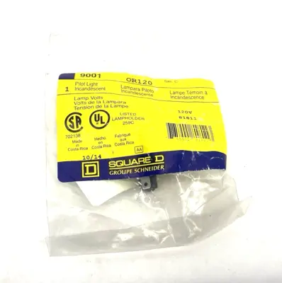 NEW SCHNEIDER SQUARE D INCANDESCENT PILOT LIGHT 120V RED