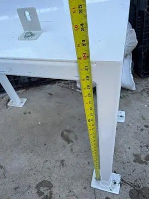 BOC EDWARDS CLEANROOM PUMP STAND WITH EARTHQUAKE BRACKETS