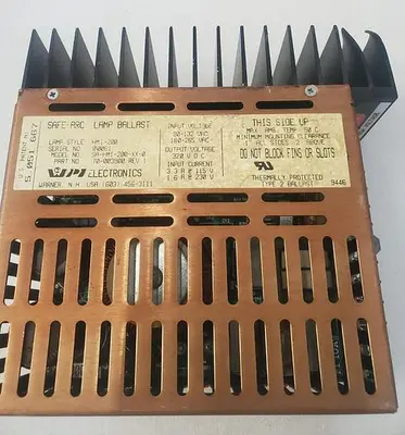 WPI ELECTRONICS SAFE-ARC LAMP BALLAST HMI-200 SA-HMI-200-XX-0
