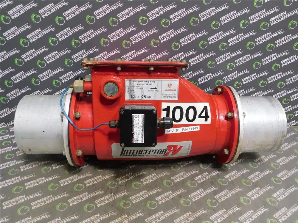 CV Technology 11443 Interceptor-FV Explosion Isolation Flap Valve 3" Used