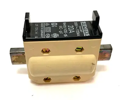 USED SIEMENS CENTERED TAG FUSE LINK INSERT 20A 500V~/120KA NH00/VDE-GL