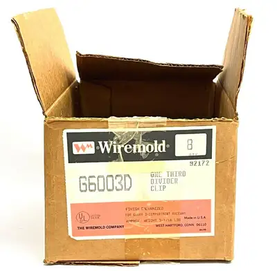 G6003D | Wiremold  One Third Divider Clip BOX OF 8 - New Other