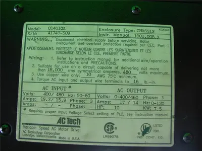 USED AC TECHNOLOGY Q14010A