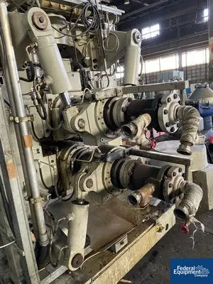 USED Berstorff 1,610 MM (63") Berstorff Vertical Two Roll Calander Sheet Stack