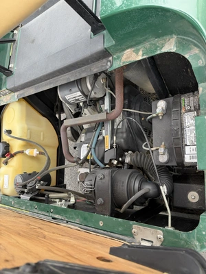 (1) 2014 E-Z-Go golf cart with a Kawasaki gas engine, includes canopy, ball carrier, fold-down winds...