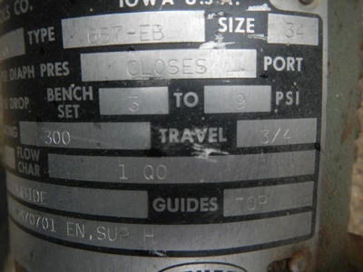 Fisher 1" 300 Class 316 Stainless Steel Control Valve