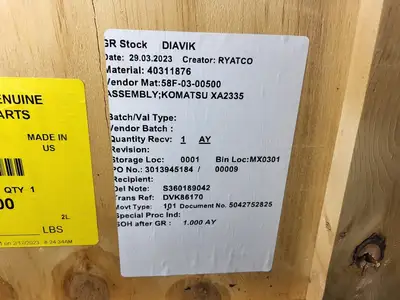 NEW KOMATSU 8F-03-00500