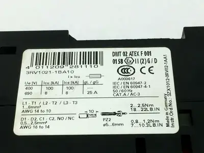 USED SIEMENS SIZE S0 CIRCUIT BREAKER