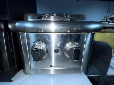 72-0380 Capital CG1238SBL Natural Gas Double Burner Countertop Stove