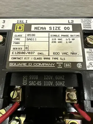 Used SQUARE D 8536SAG11 Motors (misc) | Surplus Asset Holdings #1205280