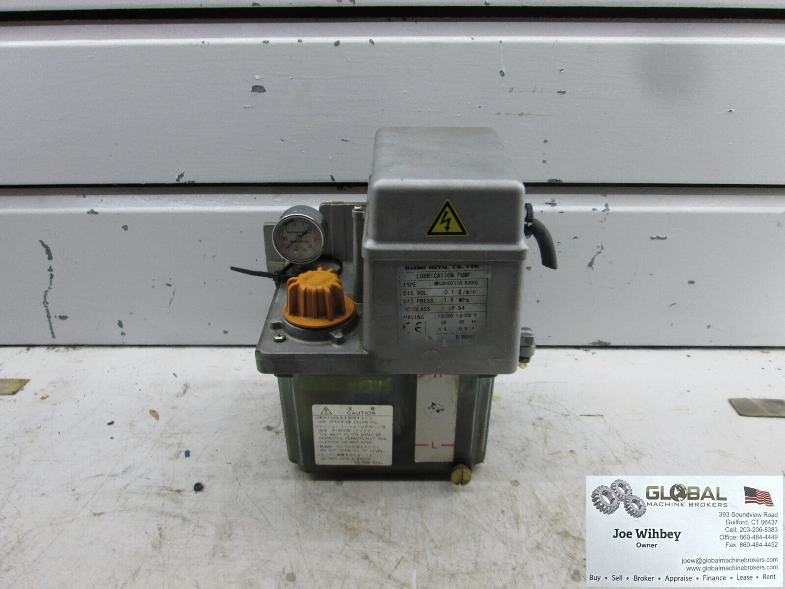 Daido MJR010211D Lubrication Pump Resovoir