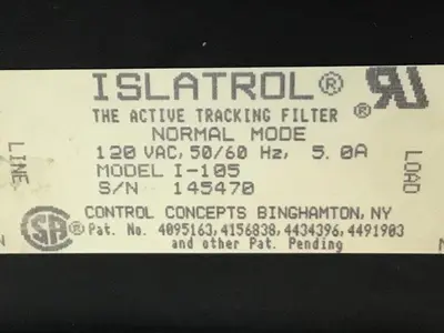 USED ISLATROL I-105